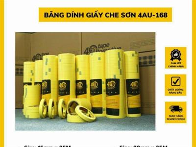 Giải pháp che sơn hiệu quả cùng 4AU băng dính giấy chuyên dụng