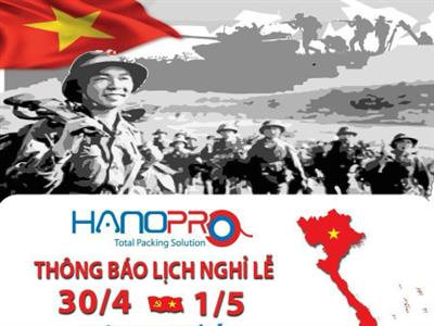 THÔNG BÁO NGHỈ LỄ 30/4 - 1/5