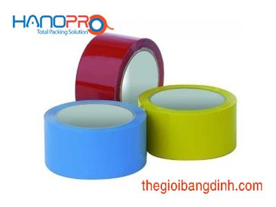 Băng dính OPP màu đỏ vàng xanh